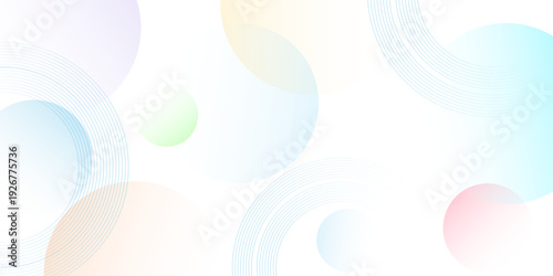 Abstract gradient white background with light circle. abstract circle shape with futuristic concept background. modern transparency circle presentation graphic banner pattern background template.