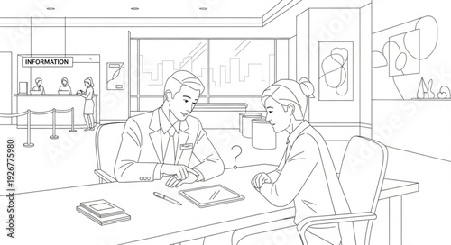 People Sitting at Table Discussing.