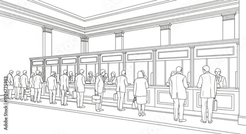 People Shopping in Modern Mall Interior.