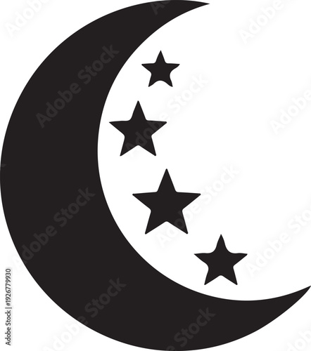 Adorable moon and stars baby name sign design perfect for nursery decor, baby room wall art, and personalized gifts.