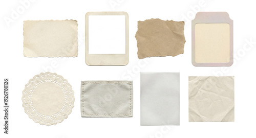 Vintage paper ephemera frames .