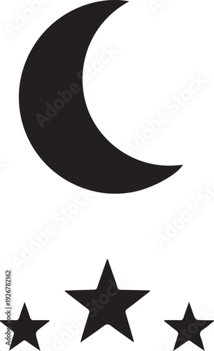 Adorable moon and stars baby name sign design perfect for nursery decor, baby room wall art, and personalized gifts.