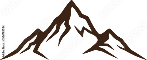 Minimal Mountain Outline Illustration Symbolizing Nature, Adventure, and Strength
