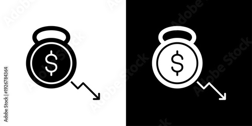Reduce Burden Icon Sheet Black And White