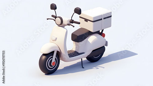 motor scooter on white background