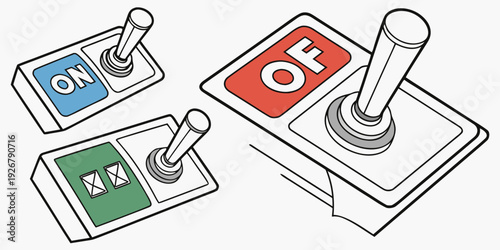 Wallpaper Mural Modern Setting Control Toggle Switch Elements Blue Green On Red Grey Off Vector.svg Torontodigital.ca