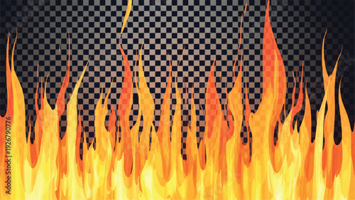 flame design element with transparent background for graphic resources