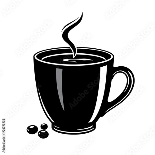 coffee, cup, mug, hot, steam, steaming, drink, beverage, caffeine, espresso, latte, cappuccino, mocha, americano, cafe, barista, aroma, morning, breakfast, cafehouse, silhouette, black, shadow, outlin