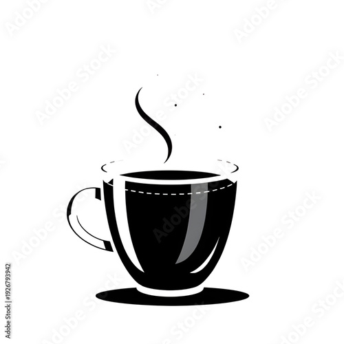 coffee, cup, mug, hot, steam, steaming, drink, beverage, caffeine, espresso, latte, cappuccino, mocha, americano, cafe, barista, aroma, morning, breakfast, cafehouse, silhouette, black, shadow, outlin
