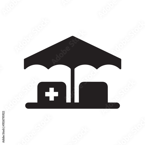 Health insurance symbol abstract design representing protection and well-being safety care and medical coverage abstract medical help concept graphic