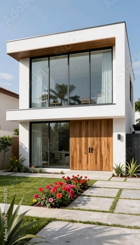 Wallpaper Mural house with flowers Torontodigital.ca