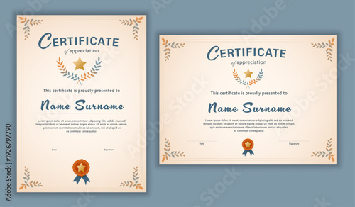 Friendly certificate of appreciation template for community and volunteer recognitio