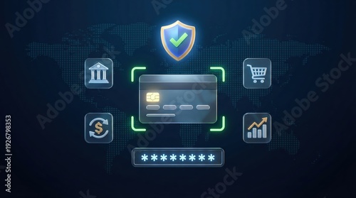 Wallpaper Mural Secure online payment with protected credit card and verification icons Torontodigital.ca