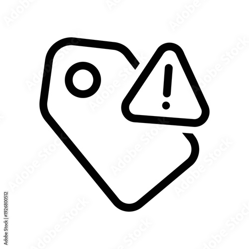 Minimalist black and white hand-drawn heart with a surprised expression and exclamation mark, ideal for love, emotion, and communication designs.