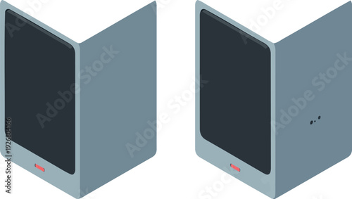 Isometric Audio Speaker Icon  Computer Sound Device Illustration