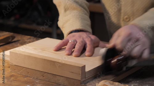 Hand plane woodworking