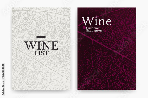 Vector texture of a grapevine leaf. Elegant design for covers, banners, packaging, labels, and organic texture backgrounds.