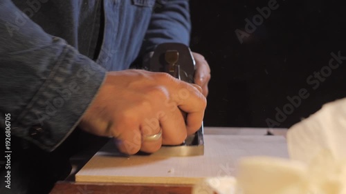Hand plane woodworking