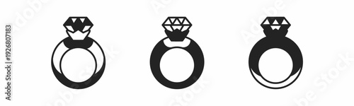 Ring icon on white background. Vector logo ring illustration.