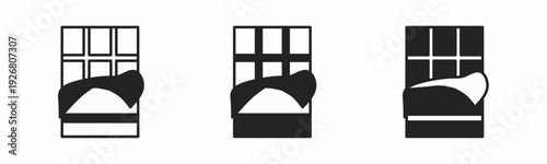 Chocolate icon on white background. Vector logo chocolate illustration.