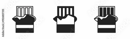 Chocolate icon on white background. Vector logo chocolate illustration.