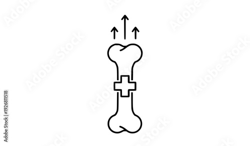 Calcium Supplement Line Icon Vector for Bone Strength