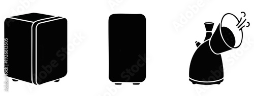 Title: Smart Skincare Technology Set: Facial Steamer, Sheet Mask, and Beauty Fridge Vector