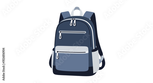 Dark Blue School Backpack.