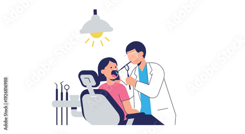 Dentist Examining Patient Teeth.