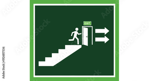 Emergency Exit Sign Symbol.