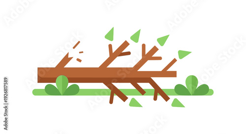 Fallen Tree Branch Log.