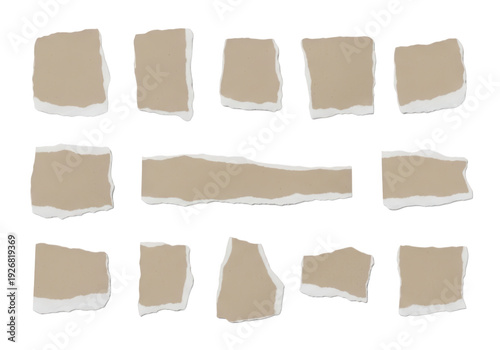 Wallpaper Mural Collection of abstract tan brush strokes on a white background. Torontodigital.ca