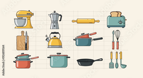 Kitchenware Collection: Cooking Utensils, Appliances, and Cookware Set