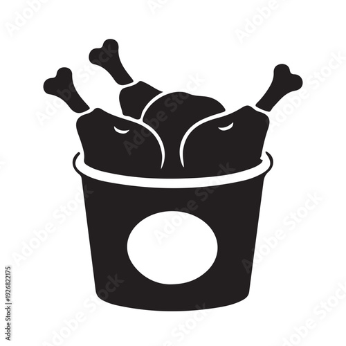 vector illustration of a bucket
