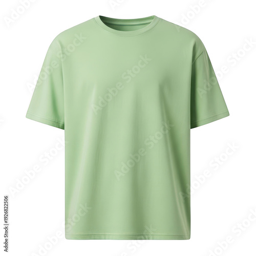 Wallpaper Mural A light green t-shirt with a crew neck and short sleeves on a white background. Torontodigital.ca