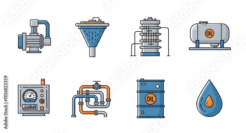 Industrial equipment and machinery for oil and gas processing and refining.