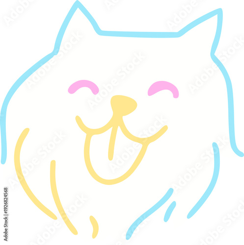 Cute Dog cartoon vector long hair