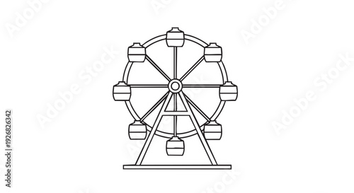 Amusement Park Ferris Wheel Icon