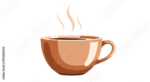 Warm beverage steaming in a cup, perfect for a cozy morning or a refreshing break