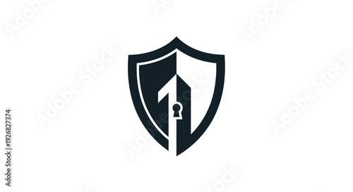 Shield with Key and Arrow Icon.