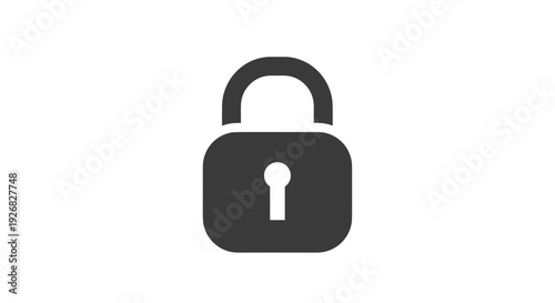 Unlocked Padlock with Keyhole Icon.