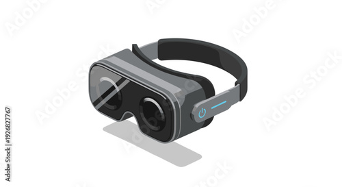 Virtual Reality Headset Modern Design Closeup.