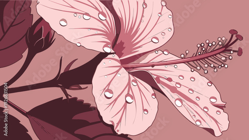 abstract floral background with butterflies