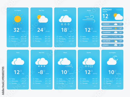 Weather App widget interface