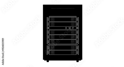 Black Wine Fridge with Glass Door.