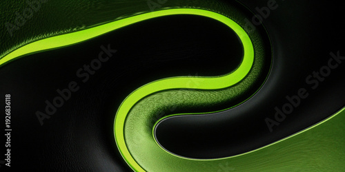 Abstract Neon Liquid Wave Background with Smooth Flowing Curves and Vibrant Gradient Colors