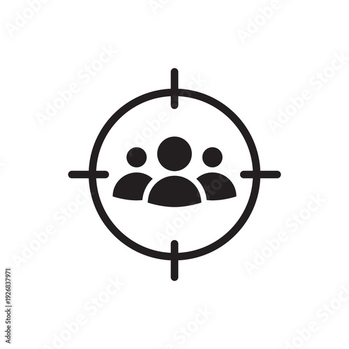 Target Audience and Niche Marketing Strategy Solid Icon