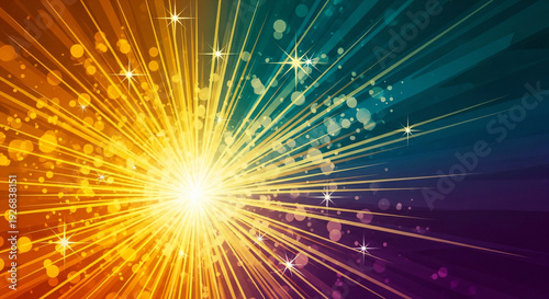 Dynamic Light Ray Burst Vibrant Gradient Abstract