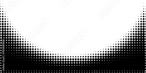 Halftone border website. Drop separator effect. Wave black gradient dot divider. Pixel graphic frame. Half tone png