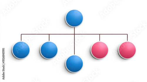 Genetic pedigree chart family tree diagram inheritance pattern blue pink circle symbol